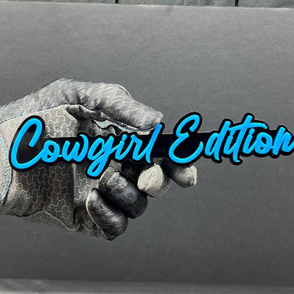 1pc COWGIRL Edition Multicolor 3D Acrylic Emblem Custom Car Truck Exterior Badge