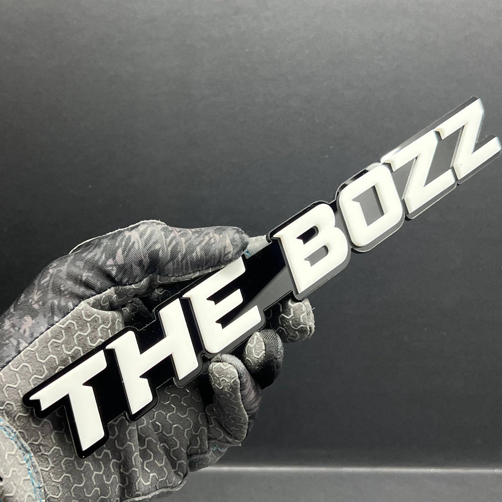 1PC THE BOZZ Badge – Custom 3D Multicolor Acrylic Car Fender & Tailgate Sticker