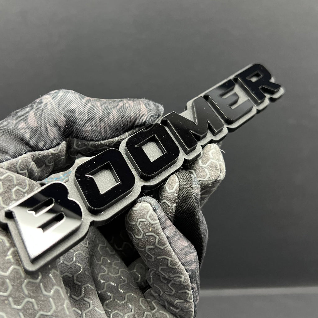 1PC BOOMER Badge – Custom 3D Multicolor Acrylic Car Fender & Trunk Sticker Decal