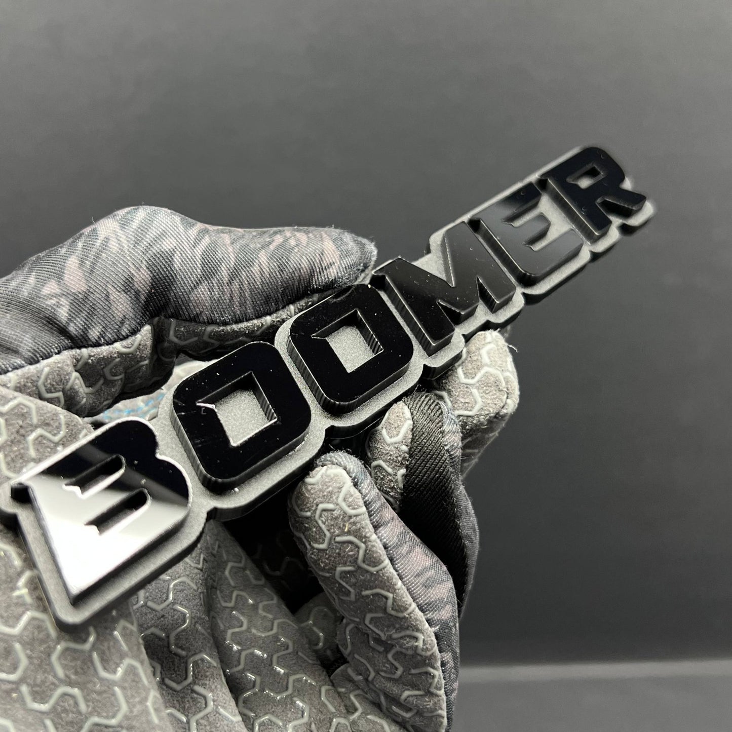 1PC BOOMER Badge – Custom 3D Multicolor Acrylic Car Fender & Trunk Sticker Decal
