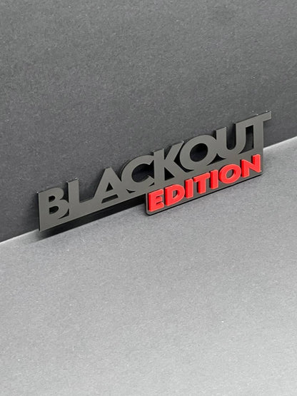 1pc BLACKOUT Black Edition Emblem Car Badges Badass 3D Sticker Decal Multicolor