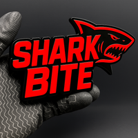 1PCS SHARK BITE 3D Emblem Badge – Multicolor Acrylic Car Fender & Trunk Decal