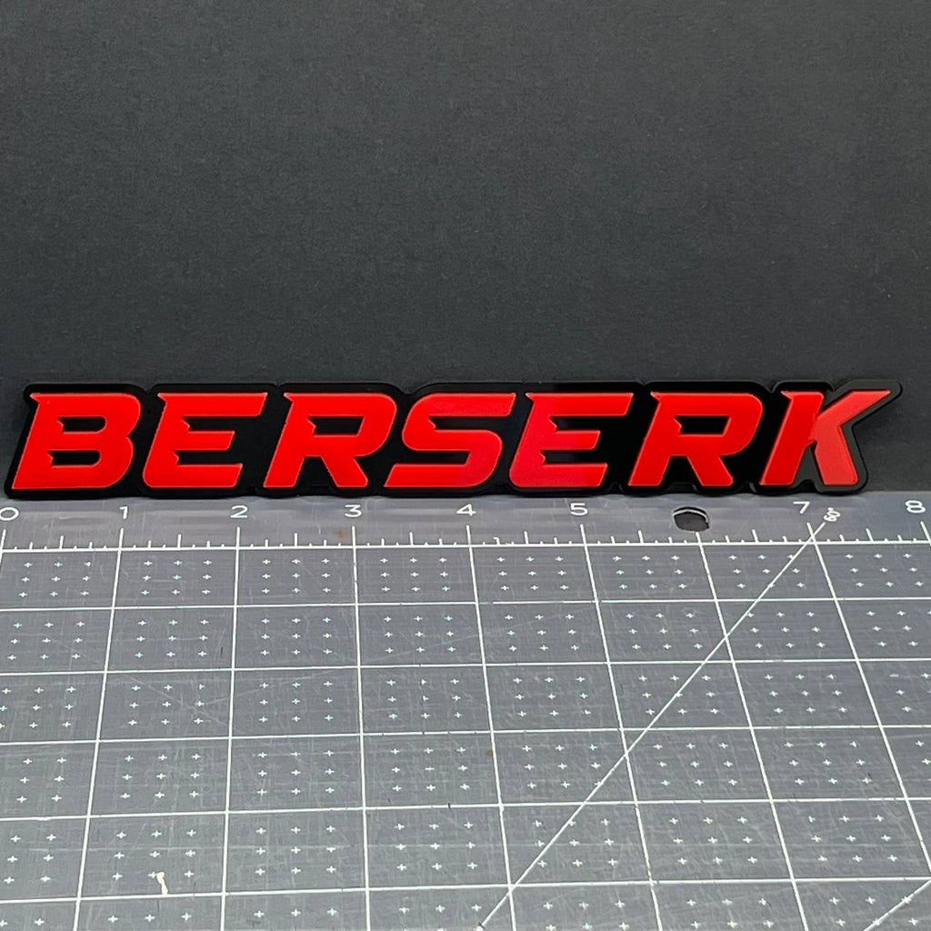 1pc BERSERK 3D Emblem Badge – Multicolor Acrylic Car Decal for Fender & Tailgate