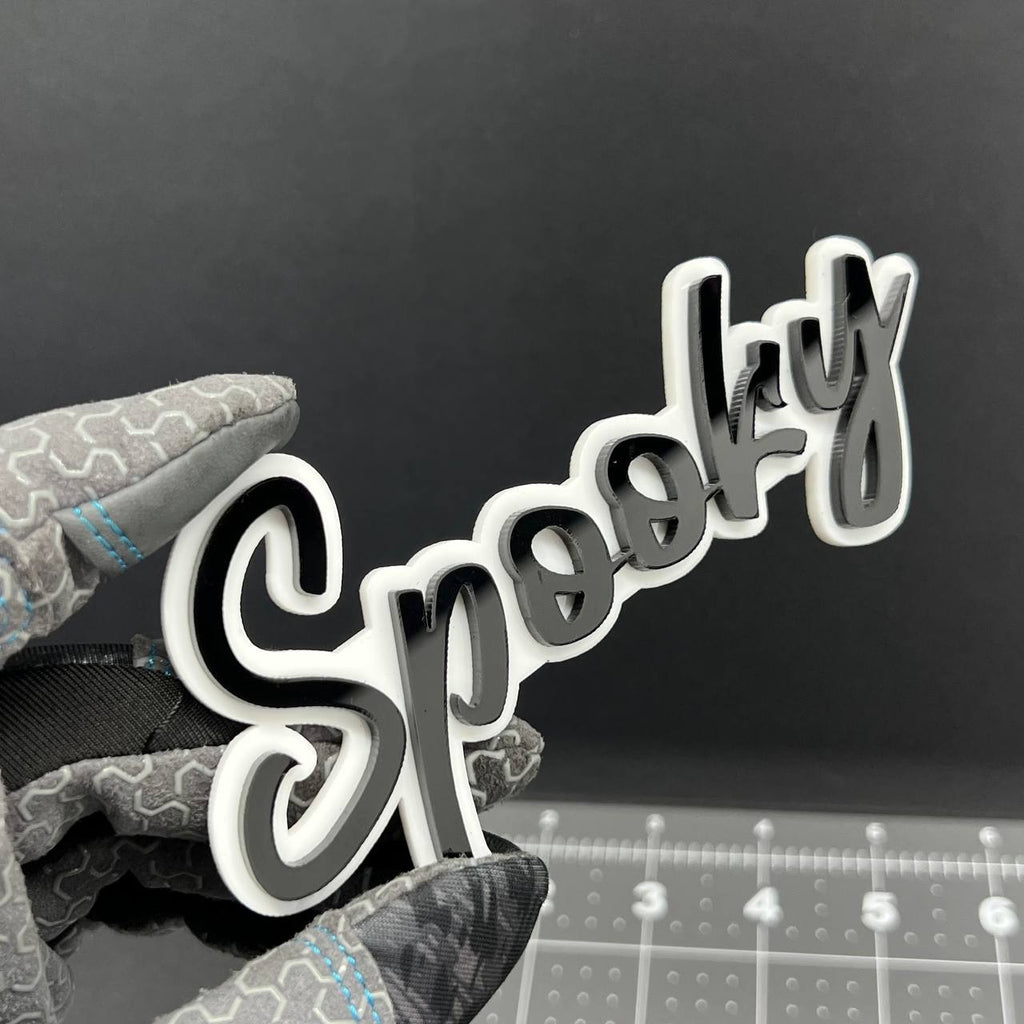 1PC Spooky Emblem – 3D Acrylic Tailgate Badge Decal for Car, Truck, SUV