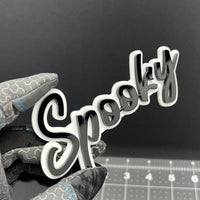 1PC Spooky Emblem – 3D Acrylic Tailgate Badge Decal for Car, Truck, SUV
