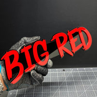 1pcs BIG RED 3D Emblem Badge Multicolor Acrylic Custom Car Fender Tailgate Decal