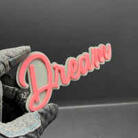 1PC Dream Emblem – 3D Multicolor Acrylic Car Fender & Trunk Badge Decal