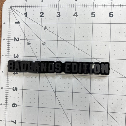 1PC Badlands Edition Badge – Custom Acrylic Multicolor Emblem Decal for Car