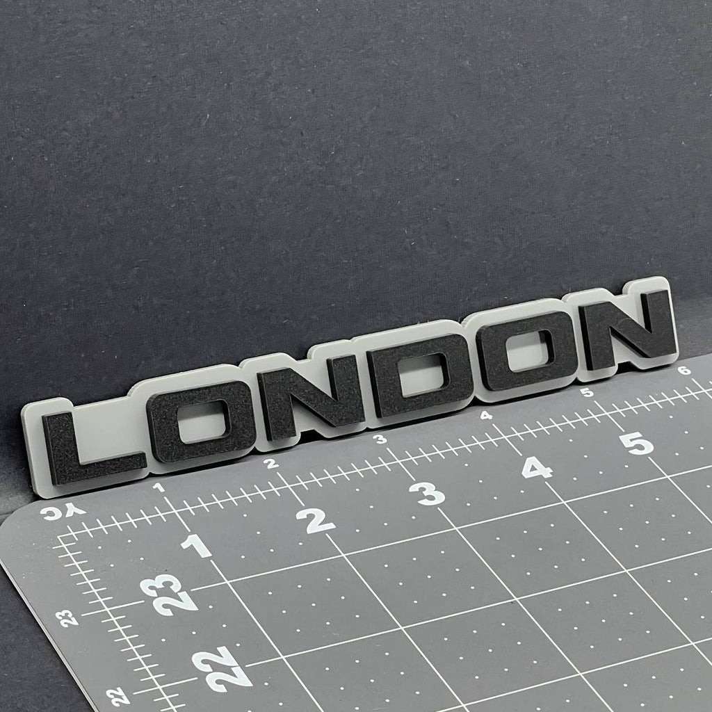 1PC LONDON Emblem – 3D Acrylic Tailgate Badge Decal for Car Truck SUV