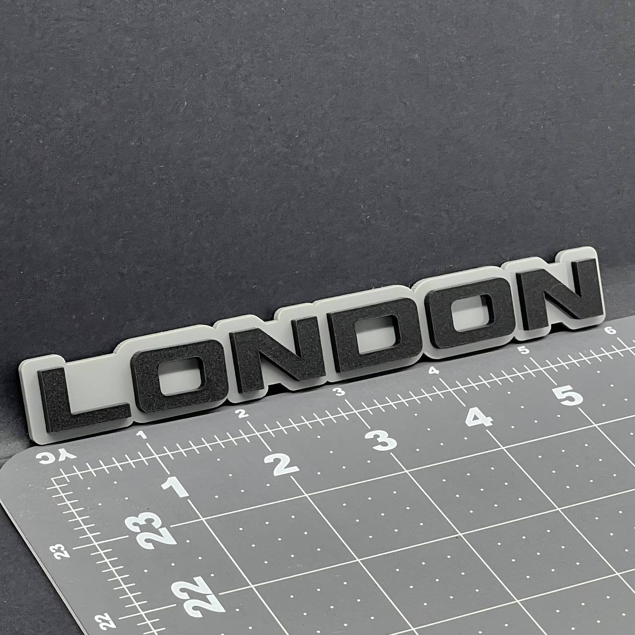 1PC LONDON Emblem – 3D Acrylic Tailgate Badge Decal for Car Truck SUV