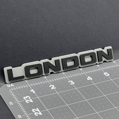 1PC LONDON Emblem – 3D Acrylic Tailgate Badge Decal for Car Truck SUV