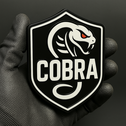 1pcs COBRA Emblem Badge – Custom 3D Multicolor Acrylic Fender Tailgate Decal