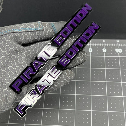 2PC PIRATE Edition Emblem – 3D Multicolor Acrylic Car Badge Decal