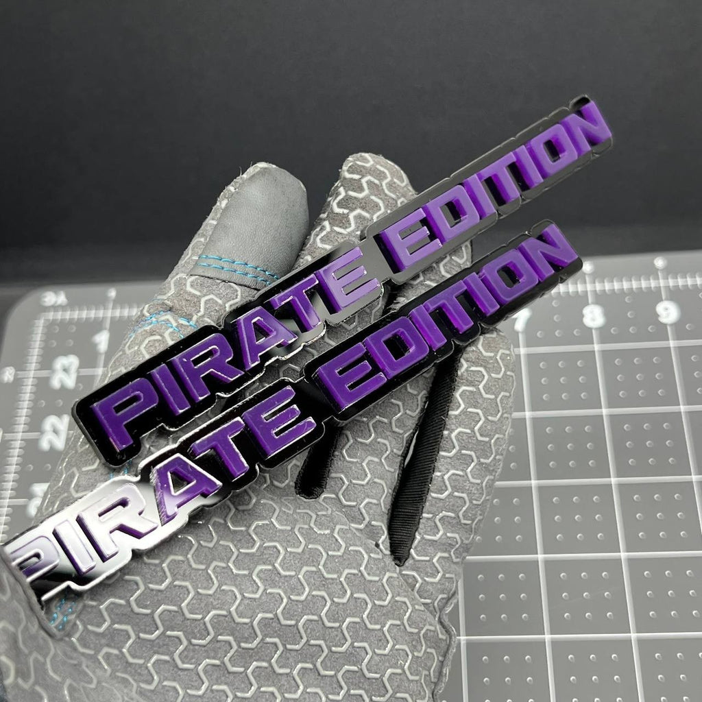 2PC PIRATE Edition Emblem – 3D Multicolor Acrylic Car Badge Decal