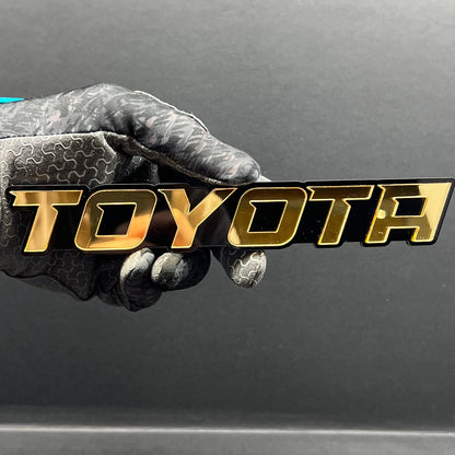 1pc Toyota 3D Emblem Badge – Multicolor Acrylic Toyota Car Fender & Trunk Decal