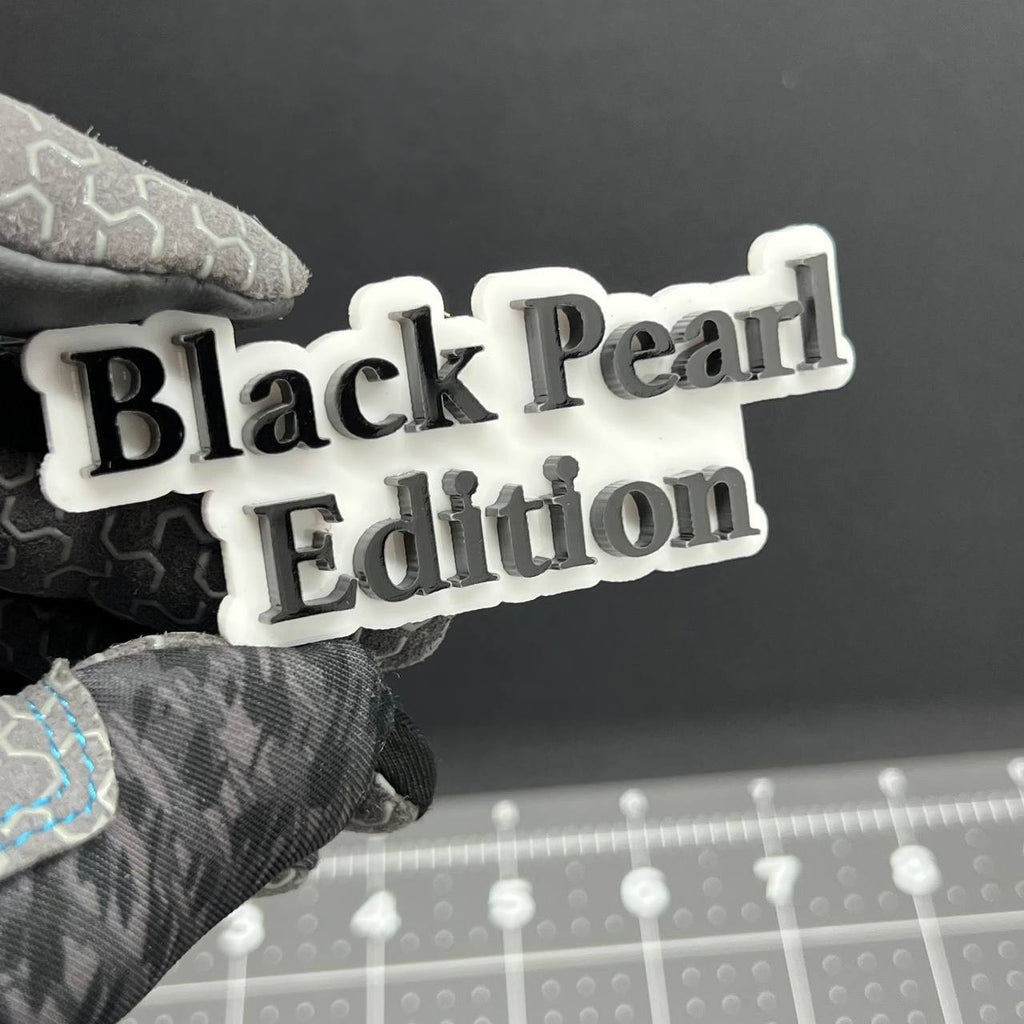 1PC Black Pearl Edition Emblem – Multicolor 3D Custom Badge Decal for Car Truck