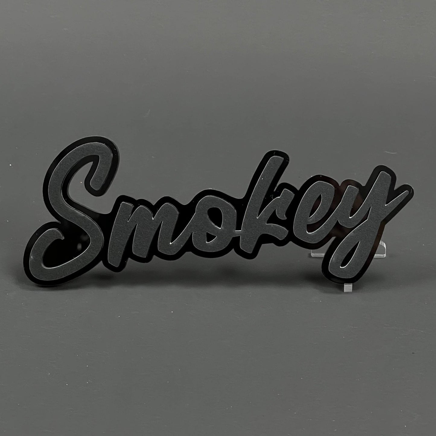 1PC SMOKEY Badge – 3D Acrylic Car Truck Fender Tailgate Emblem Decal