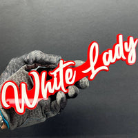 1pc White Lady 3D Emblem Custom Acrylic Fender & Tailgate Car, SUV & Truck Badge