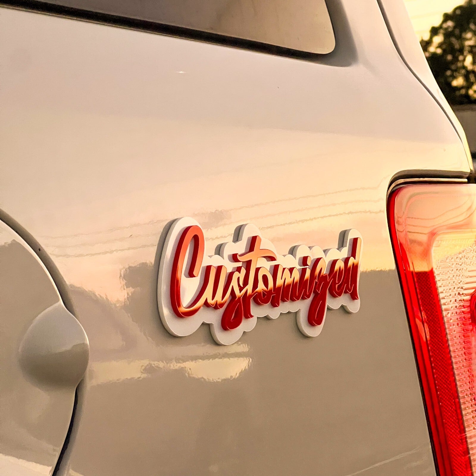 Custom Car Name Emblem Badge - Customized Text Names