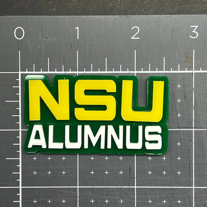 1PC NSU ALUMNUS 3D Acrylic Emblem Badge for Car SUV or Truck – Fender/Tailgate