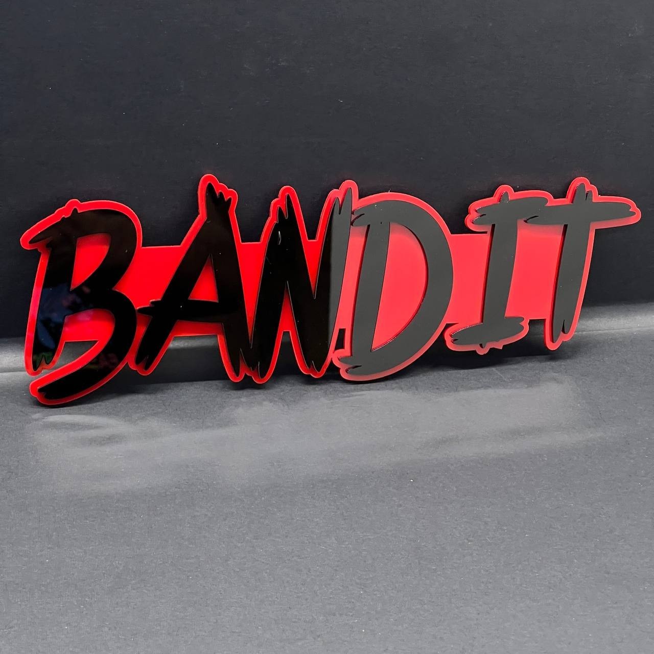 1pcs BANDIT 3D Emblem – Custom Fender or Tailgate Badge for Car, SUV, or Truck