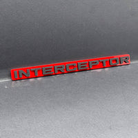 1pcs INTERCEPTOR Multicolor Acrylic Emblem – Custom Fender & Trunk Vehicle Badge