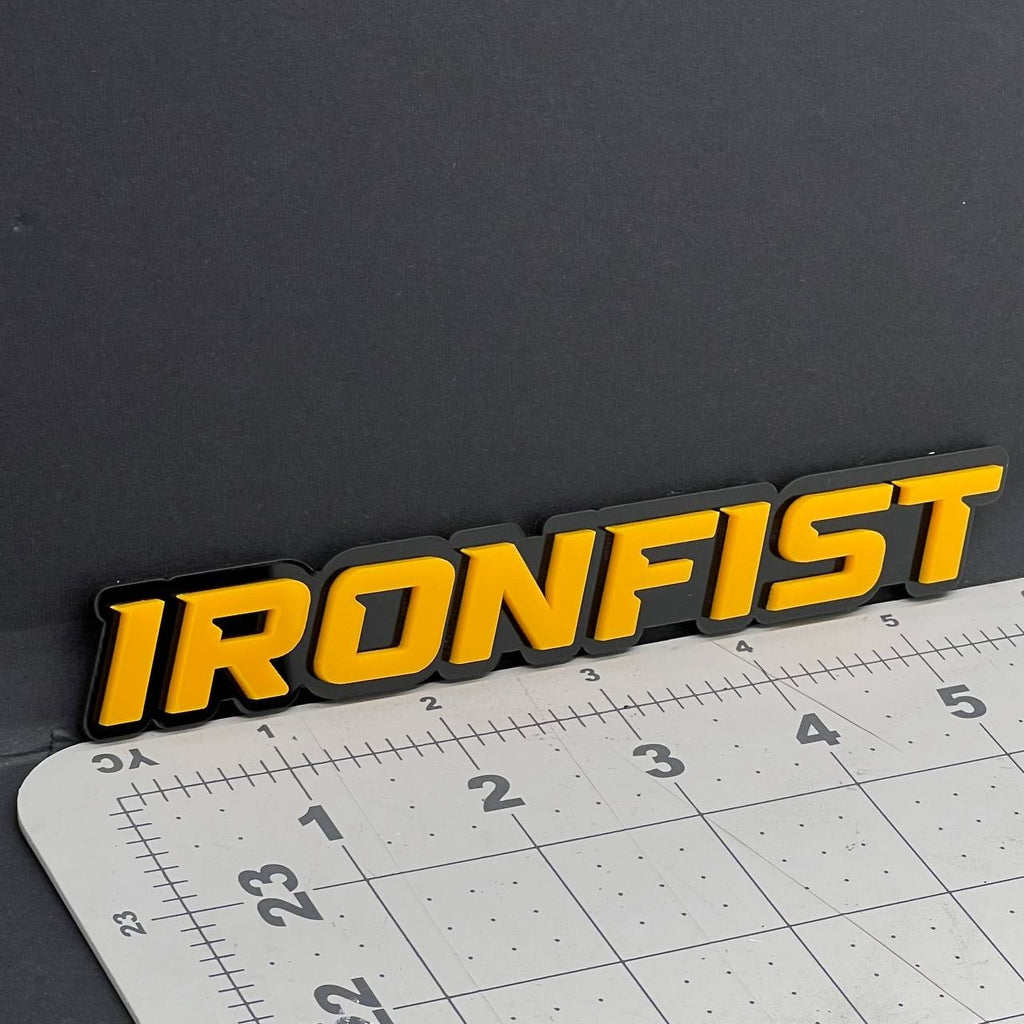1PC IRONFIST Emblem – 3D Multicolor Acrylic Car Badge Decal for Car Truck SUV