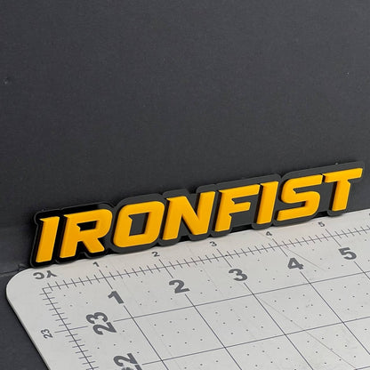 1PC IRONFIST Emblem – 3D Multicolor Acrylic Car Badge Decal for Car Truck SUV