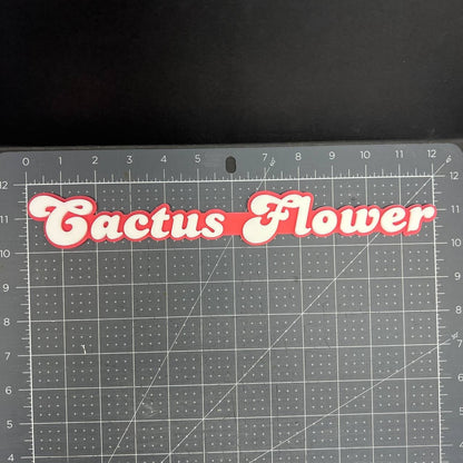 1PC Cactus Flower Badge – Custom 3D Acrylic Multicolor Emblem for Cars