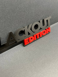 1pc BLACKOUT Black Edition Emblem Car Badges Badass 3D Sticker Decal Multicolor