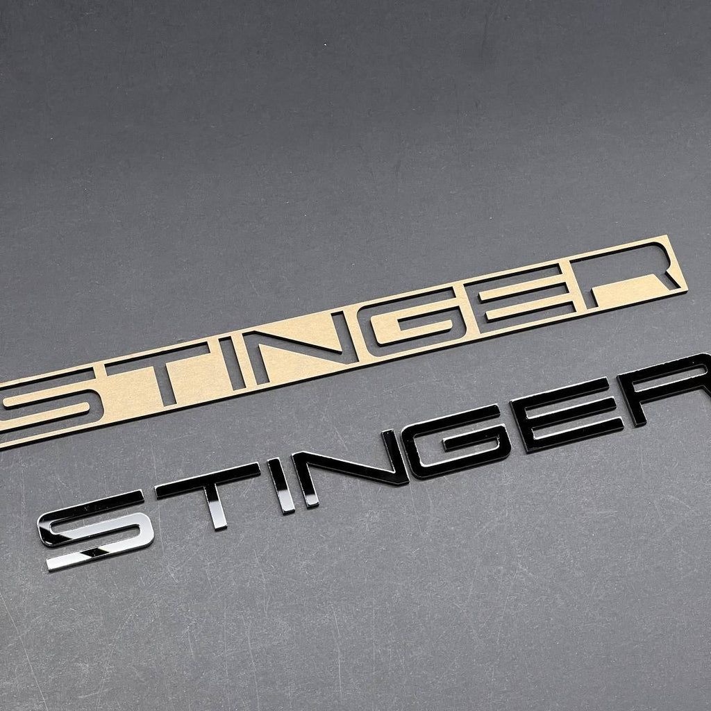 1PC STINGER Black Emblem – 3D Acrylic Fender or Trunk Badge for KIA STINGER