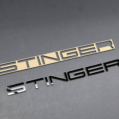 1PC STINGER Black Emblem – 3D Acrylic Fender or Trunk Badge for KIA STINGER