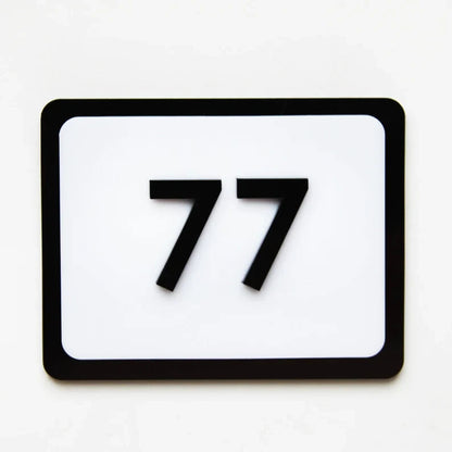 Modern House Signs Plaques Door Numbers 1 - 999 Personalised Name Plate