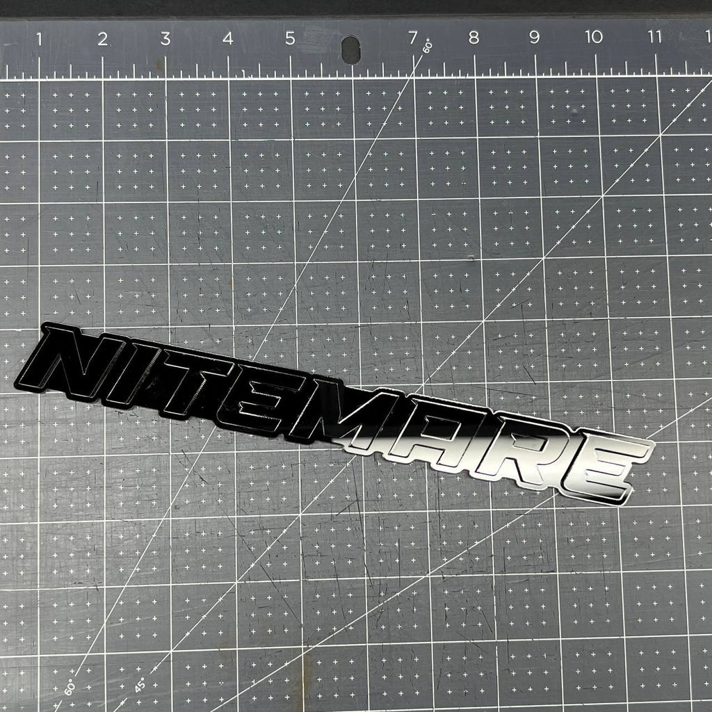 1PC NITEMARE Black 3D Emblem Custom Badge Sticker for Car SUV TRUCK