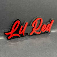 1PC Lil' Red Emblem – Custom 3D Multicolor Acrylic Fender & Tailgate Car Sticke
