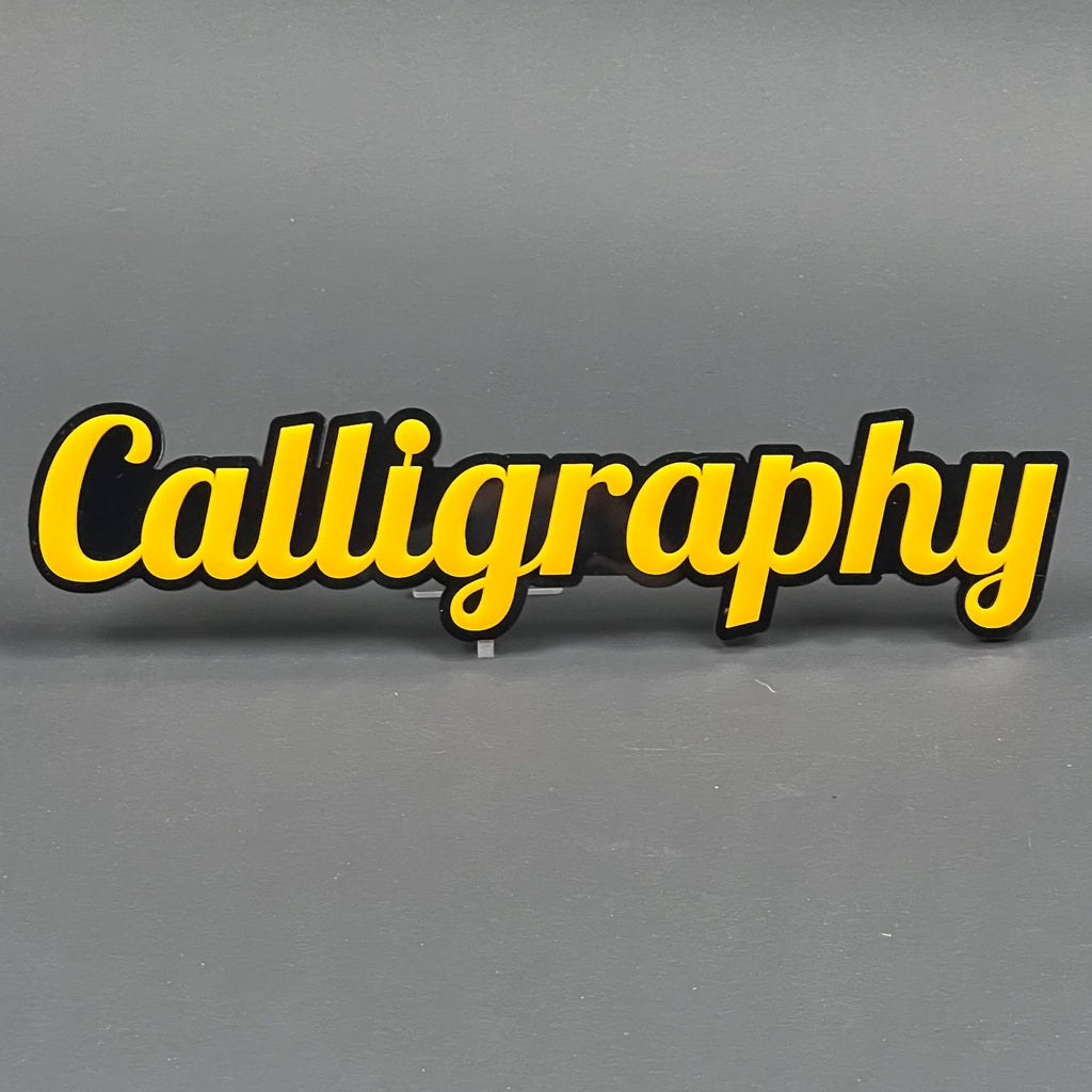 1PCS CALLIGRAPHY Emblem Badge – 3D Acrylic Car Truck Fender Tailgate Trunk Decal