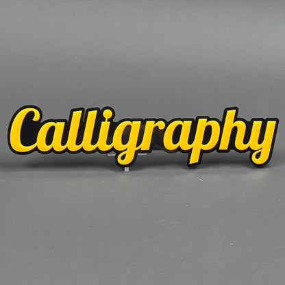 1PCS CALLIGRAPHY Emblem Badge – 3D Acrylic Car Truck Fender Tailgate Trunk Decal