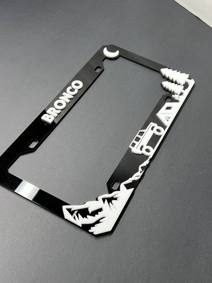 BRONCO Custom LICENSE PLATE FRAME COLOR CHOICE
