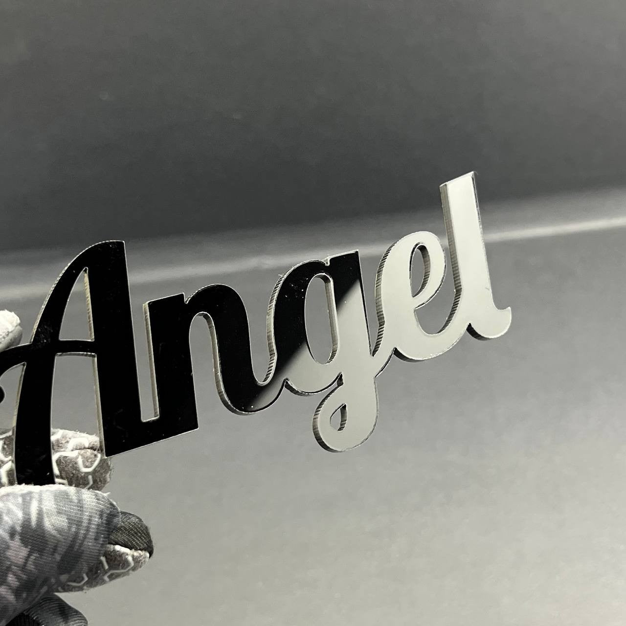 1PC Angel Emblem – 3D Multicolor Acrylic Car Badge Decal for Truck SUV Auto