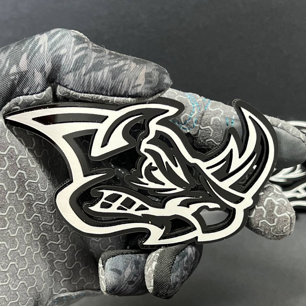 Rhino Badges – 2PCS Angry 3D Emblems for Car Truck Fender Decal