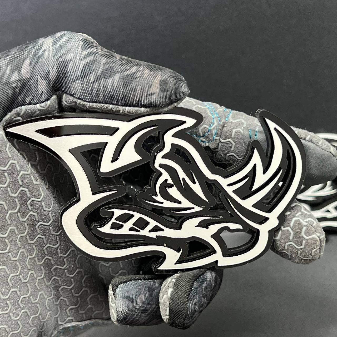 Rhino Badges – 2PCS Angry 3D Emblems for Car Truck Fender Decal