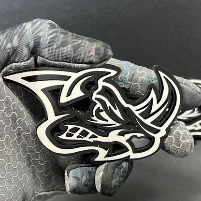 Rhino Badges – 2PCS Angry 3D Emblems for Car Truck Fender Decal