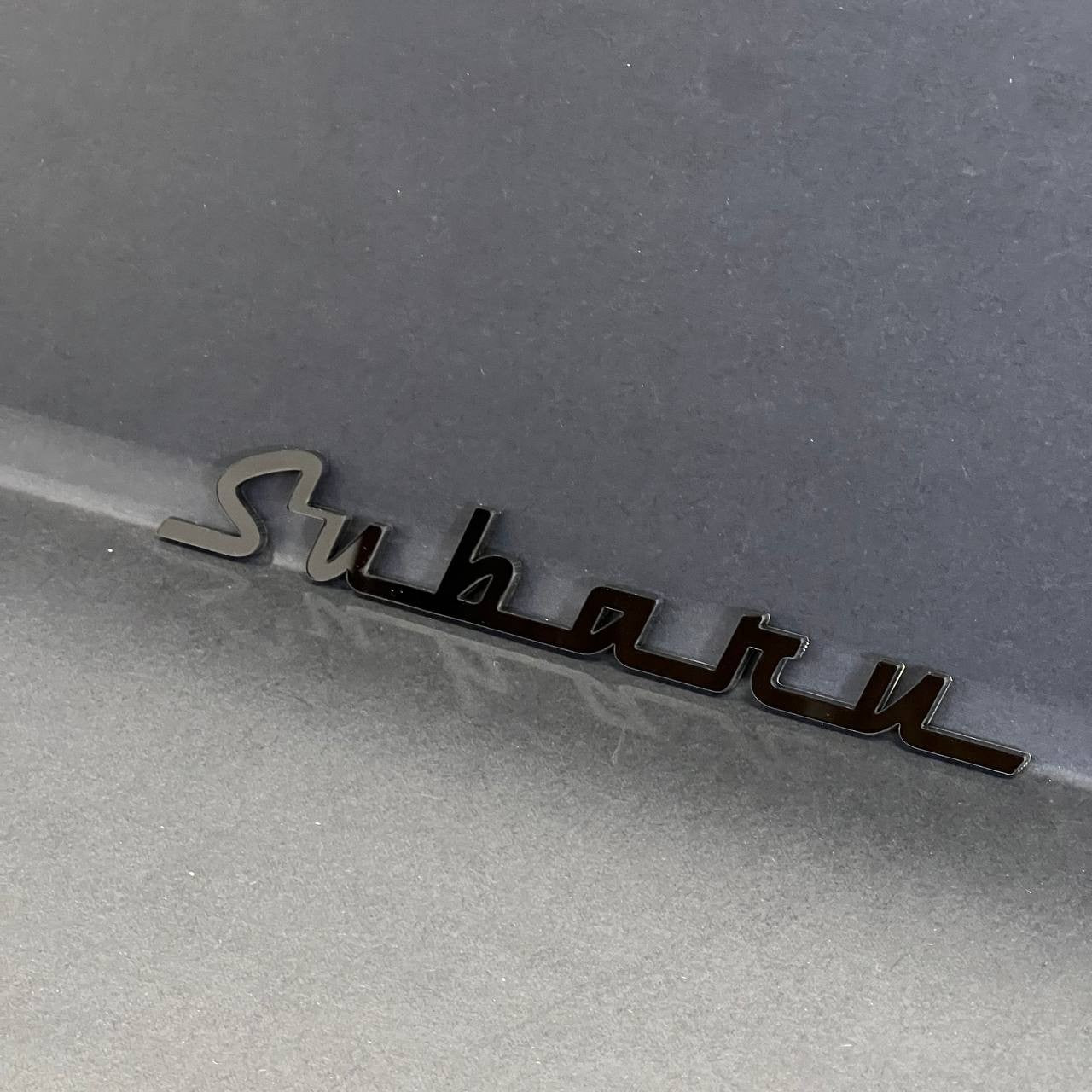 1PC Subaru Black Emblem – 3D Acrylic Fender or Trunk Badge for Subaru Models