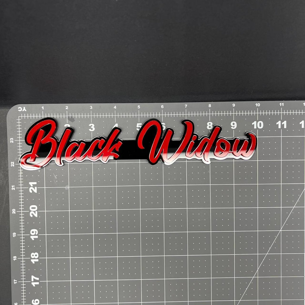 1PC Black Widow 3D Multicolor Acrylic Emblem Badge for Car SUV or Truck