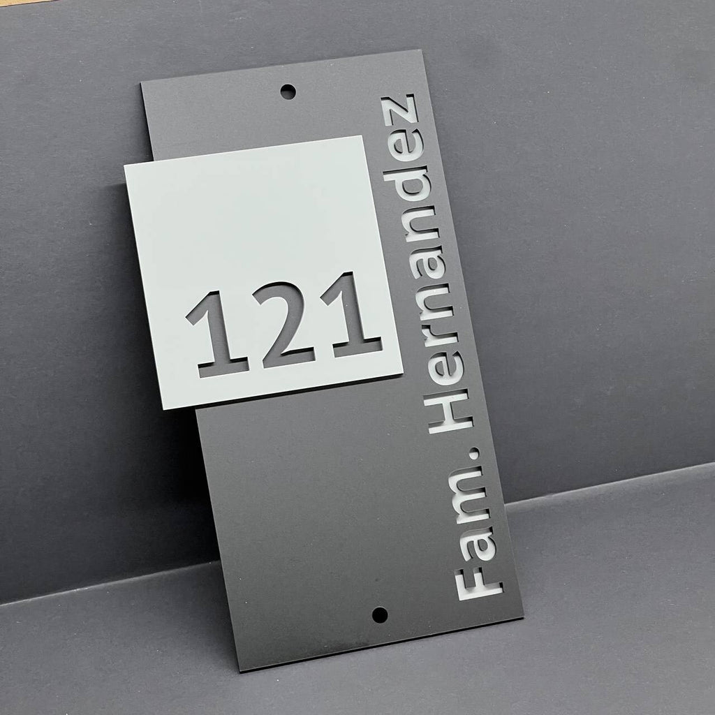 House Number Sign MULTI COLOR Personalized Modern Address Plate Custom Home