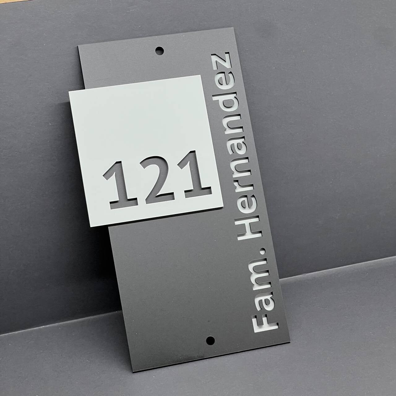 House Number Sign MULTI COLOR Personalized Modern Address Plate Custom Home