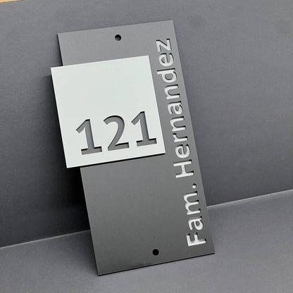 House Number Sign MULTI COLOR Personalized Modern Address Plate Custom Home