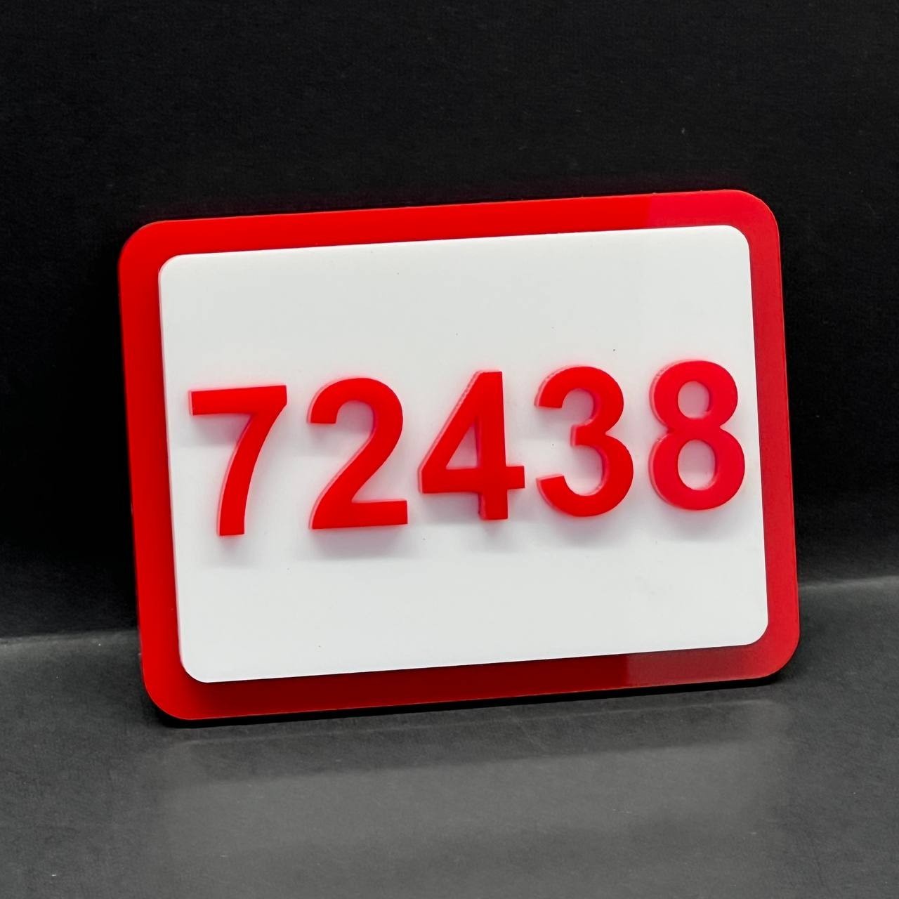 Custom Modern Acrylic House Sign – Personalized Door Number Plaque 1–999