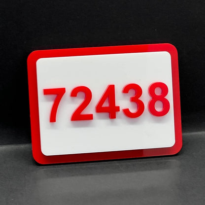 Custom Modern Acrylic House Sign – Personalized Door Number Plaque 1–999