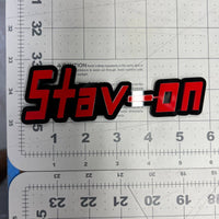 1PC STAV-on Emblem – Durable 3D Multicolor Acrylic Car Exterior Badge